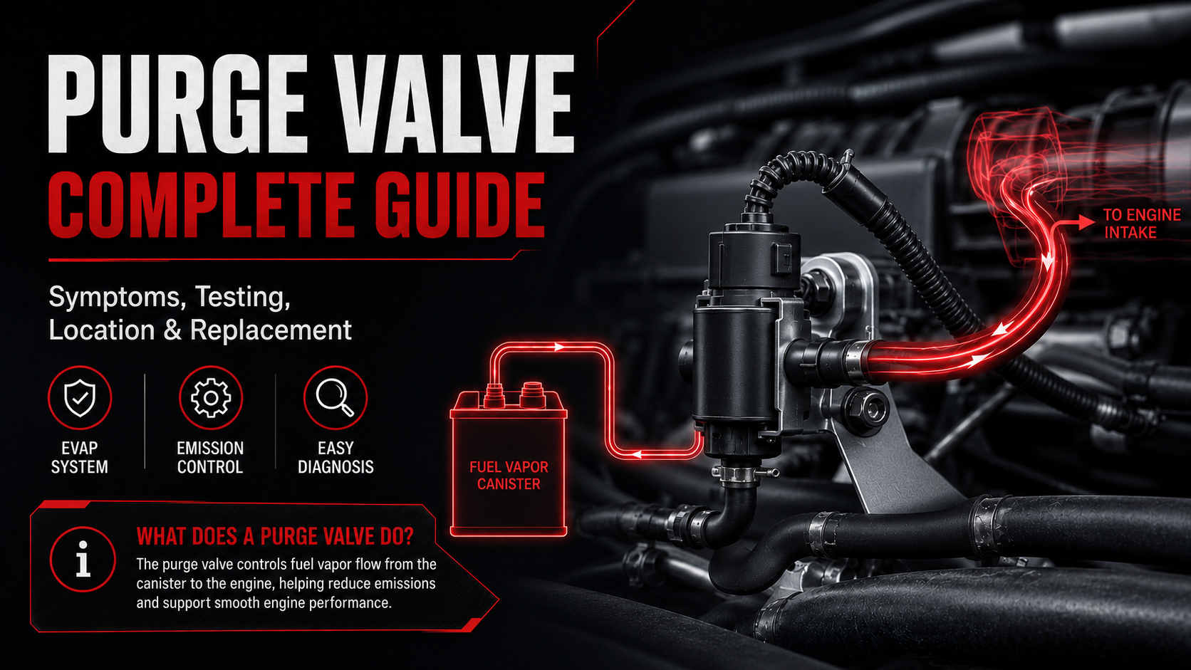 Purge Valve Explained: Symptoms, Testing, Location, and Replacement Guide