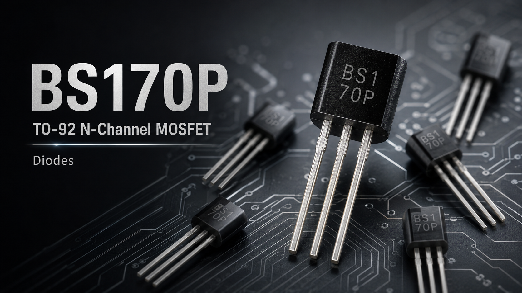 BS170P MOSFET | TO-92 N-Channel - Complete Guide Diodes Incorporated product image